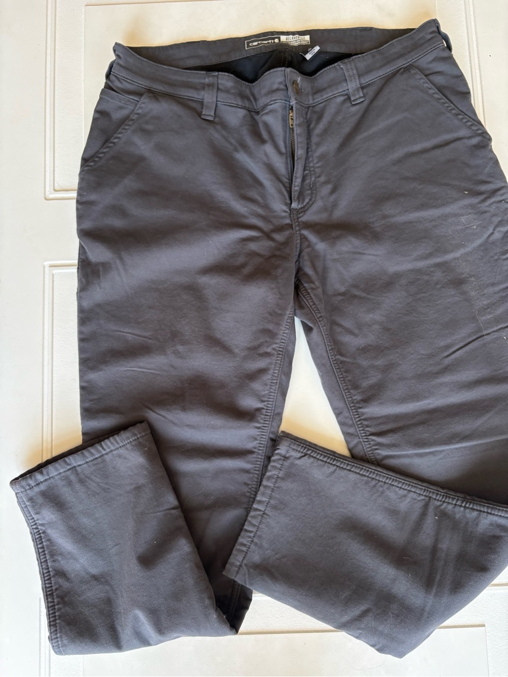 Carhartt Women’s Relaxed Fit Fleece Lined Utility Cargo Pants Size 14 Short